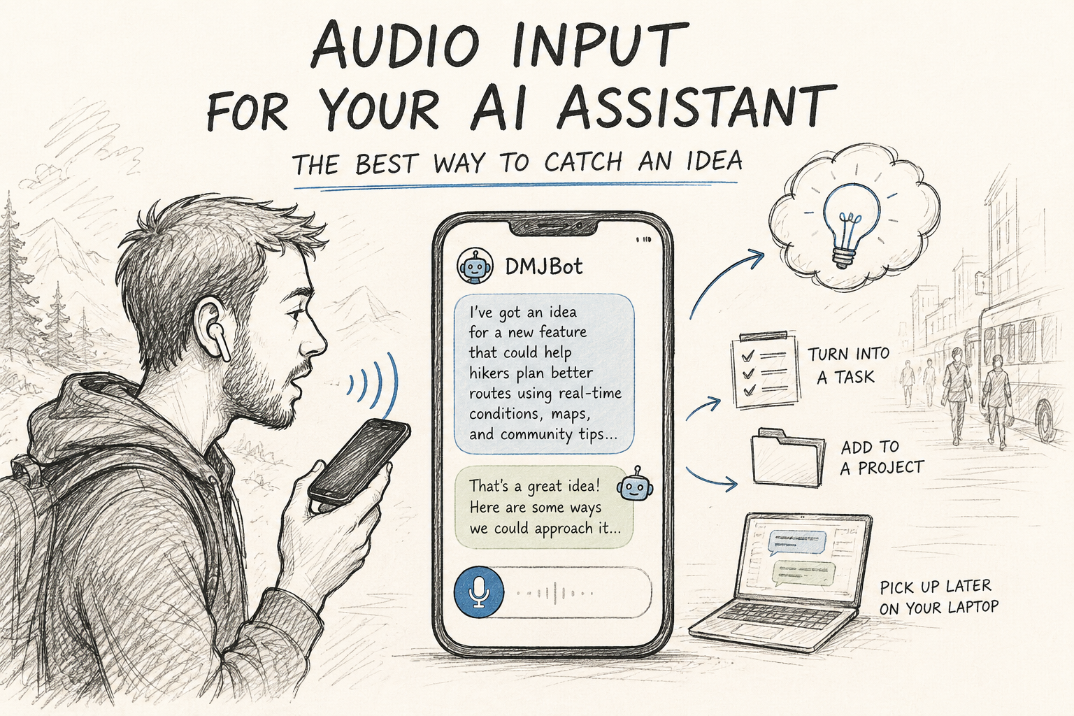Audio Input For Your AI Assistant — The Best Way To Catch An Idea
